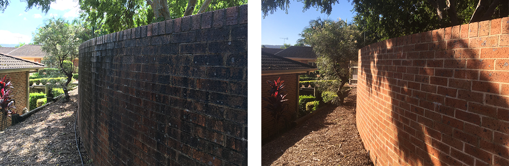 high pressure brick wall cleaning Central Coast NSW